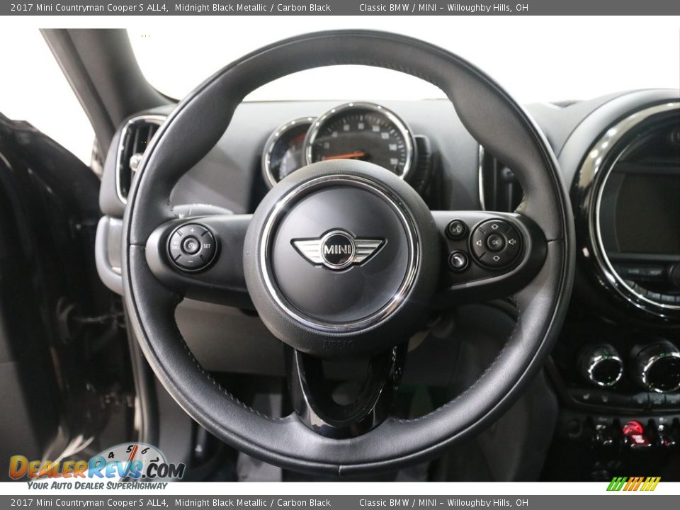 2017 Mini Countryman Cooper S ALL4 Midnight Black Metallic / Carbon Black Photo #8