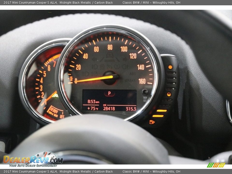 2017 Mini Countryman Cooper S ALL4 Midnight Black Metallic / Carbon Black Photo #9