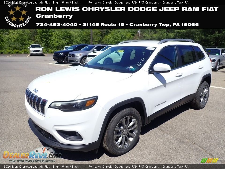 2020 Jeep Cherokee Latitude Plus Bright White / Black Photo #1