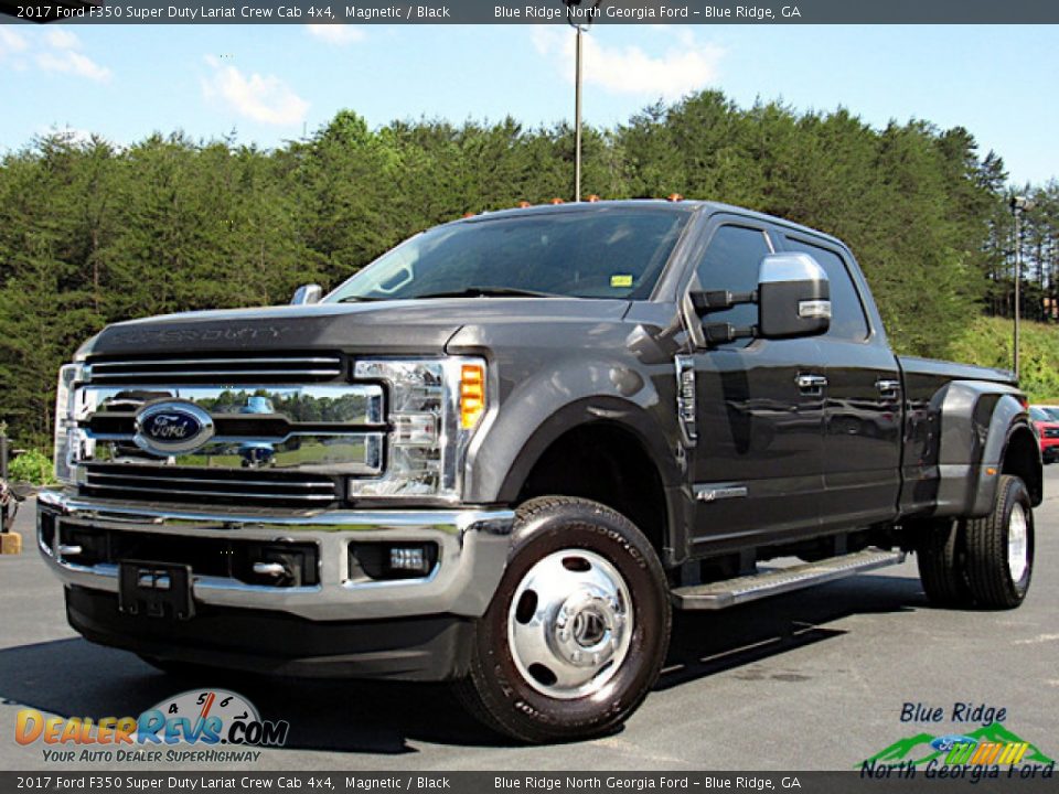 2017 Ford F350 Super Duty Lariat Crew Cab 4x4 Magnetic / Black Photo #1