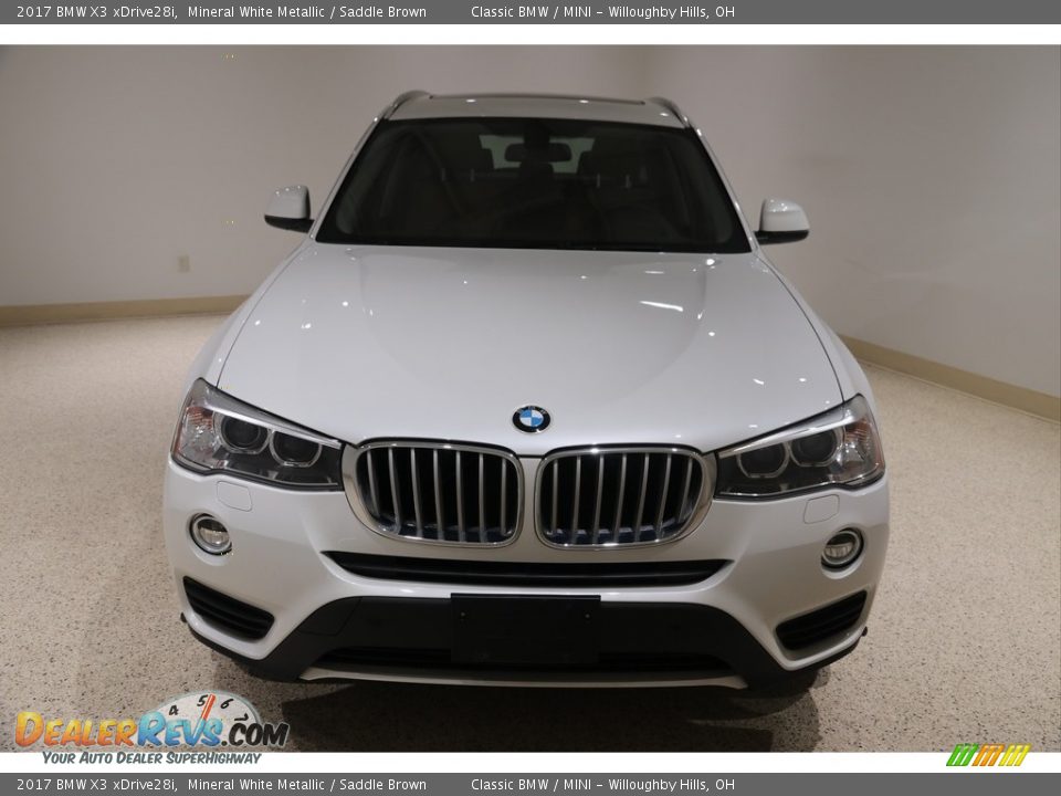 2017 BMW X3 xDrive28i Mineral White Metallic / Saddle Brown Photo #2