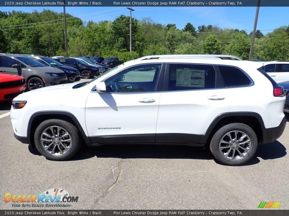 2020 Jeep Cherokee Latitude Plus Bright White / Black Photo #3