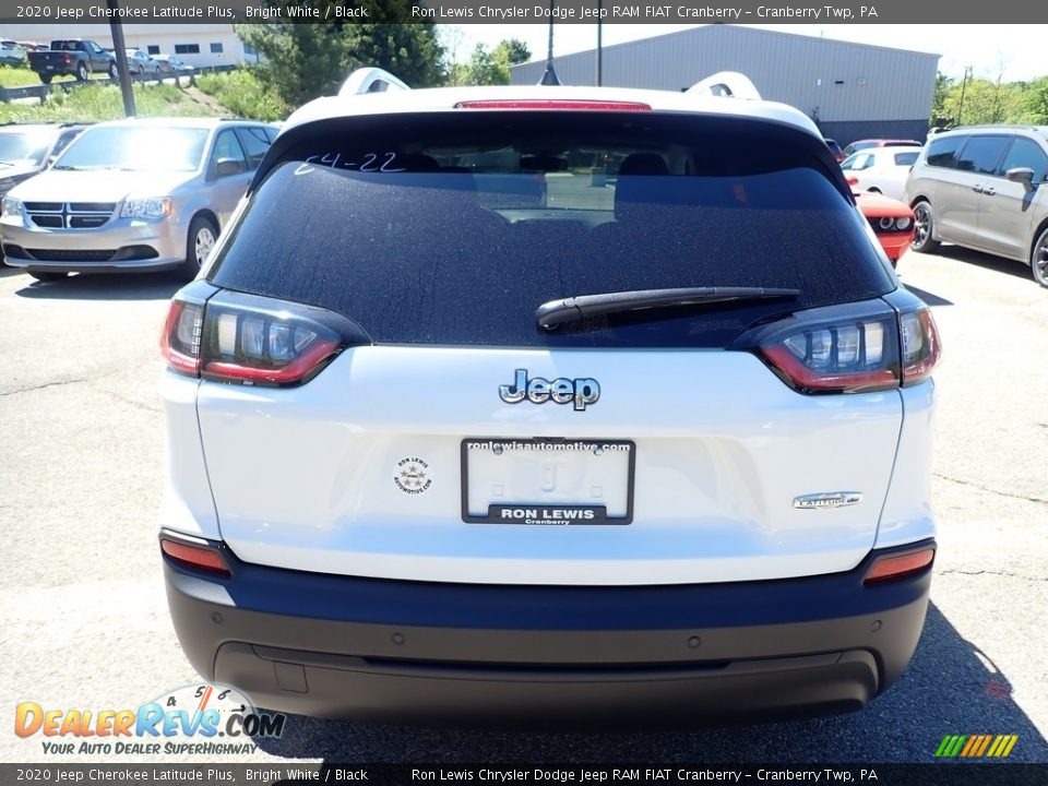2020 Jeep Cherokee Latitude Plus Bright White / Black Photo #5