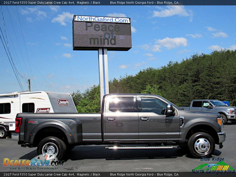 2017 Ford F350 Super Duty Lariat Crew Cab 4x4 Magnetic / Black Photo #6
