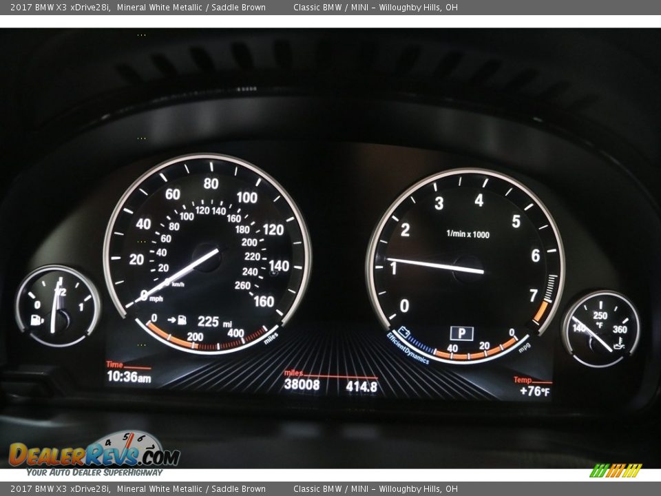 2017 BMW X3 xDrive28i Mineral White Metallic / Saddle Brown Photo #8