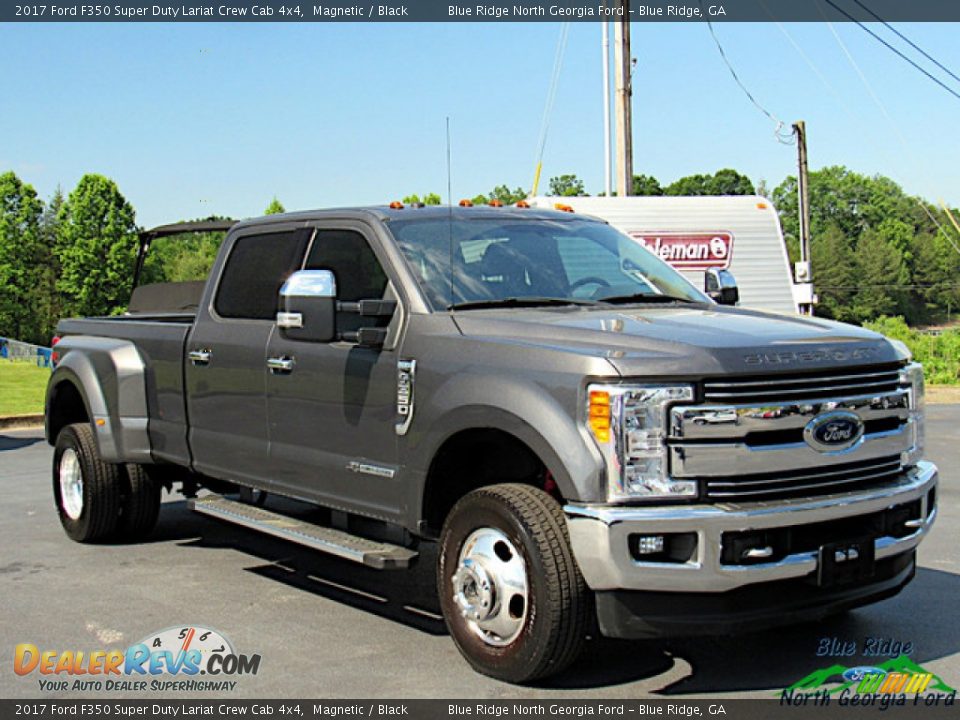 2017 Ford F350 Super Duty Lariat Crew Cab 4x4 Magnetic / Black Photo #7