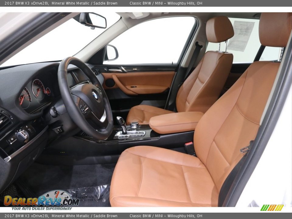 2017 BMW X3 xDrive28i Mineral White Metallic / Saddle Brown Photo #9