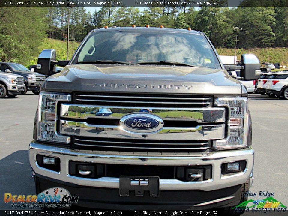 2017 Ford F350 Super Duty Lariat Crew Cab 4x4 Magnetic / Black Photo #8
