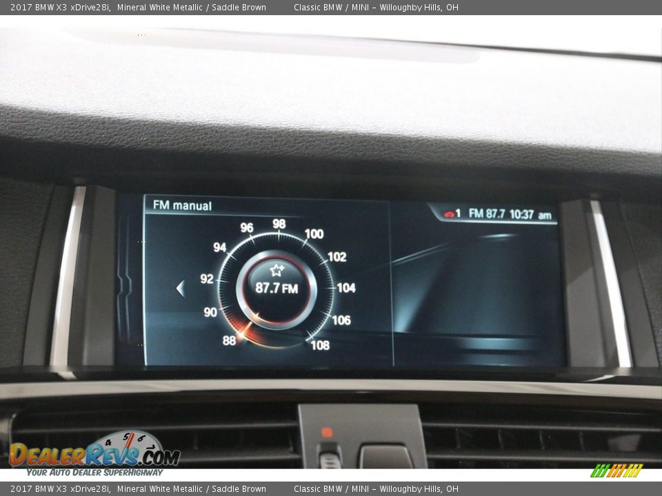 2017 BMW X3 xDrive28i Mineral White Metallic / Saddle Brown Photo #11