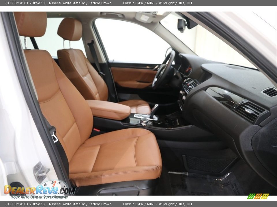 2017 BMW X3 xDrive28i Mineral White Metallic / Saddle Brown Photo #15