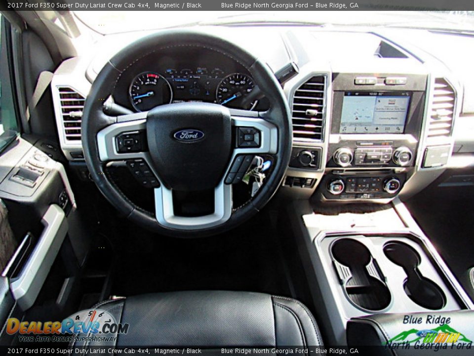 2017 Ford F350 Super Duty Lariat Crew Cab 4x4 Magnetic / Black Photo #14