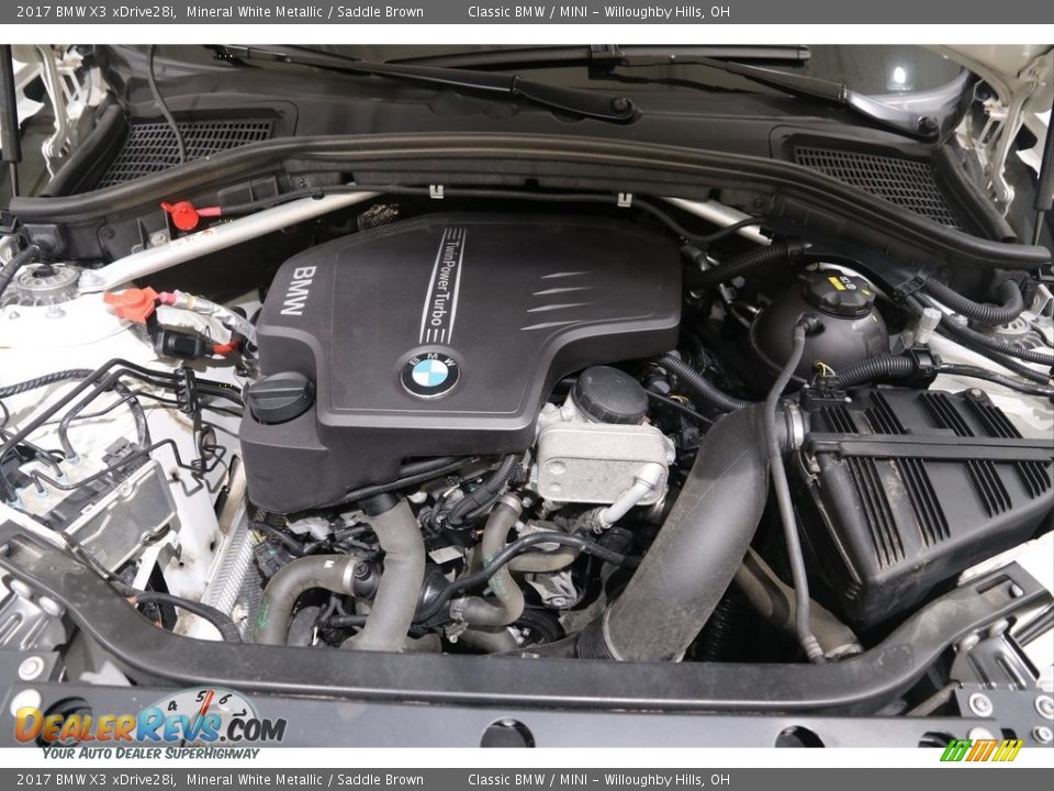 2017 BMW X3 xDrive28i Mineral White Metallic / Saddle Brown Photo #18