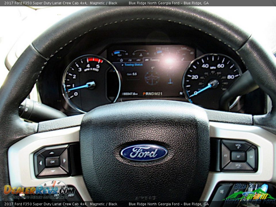 2017 Ford F350 Super Duty Lariat Crew Cab 4x4 Magnetic / Black Photo #17