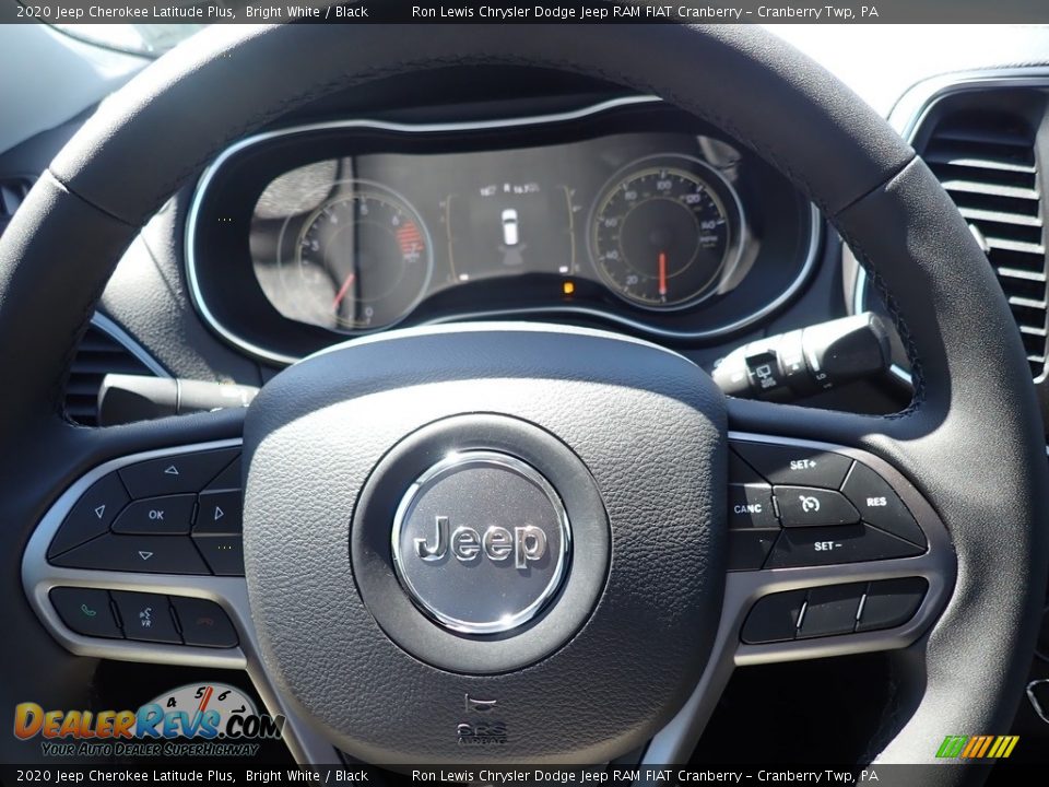 2020 Jeep Cherokee Latitude Plus Bright White / Black Photo #20