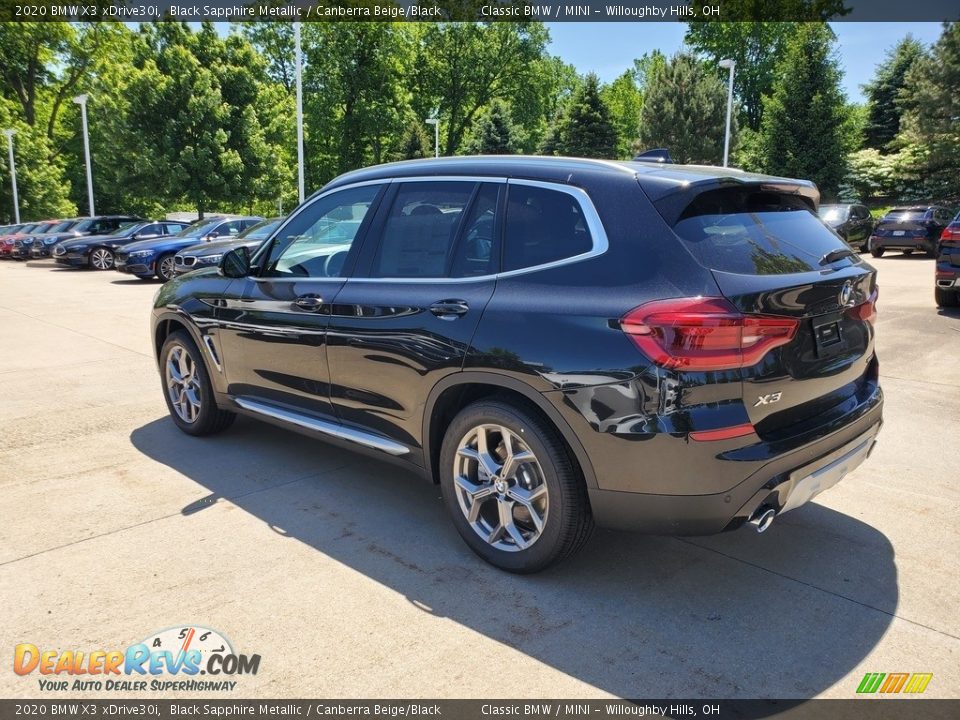 2020 BMW X3 xDrive30i Black Sapphire Metallic / Canberra Beige/Black Photo #2