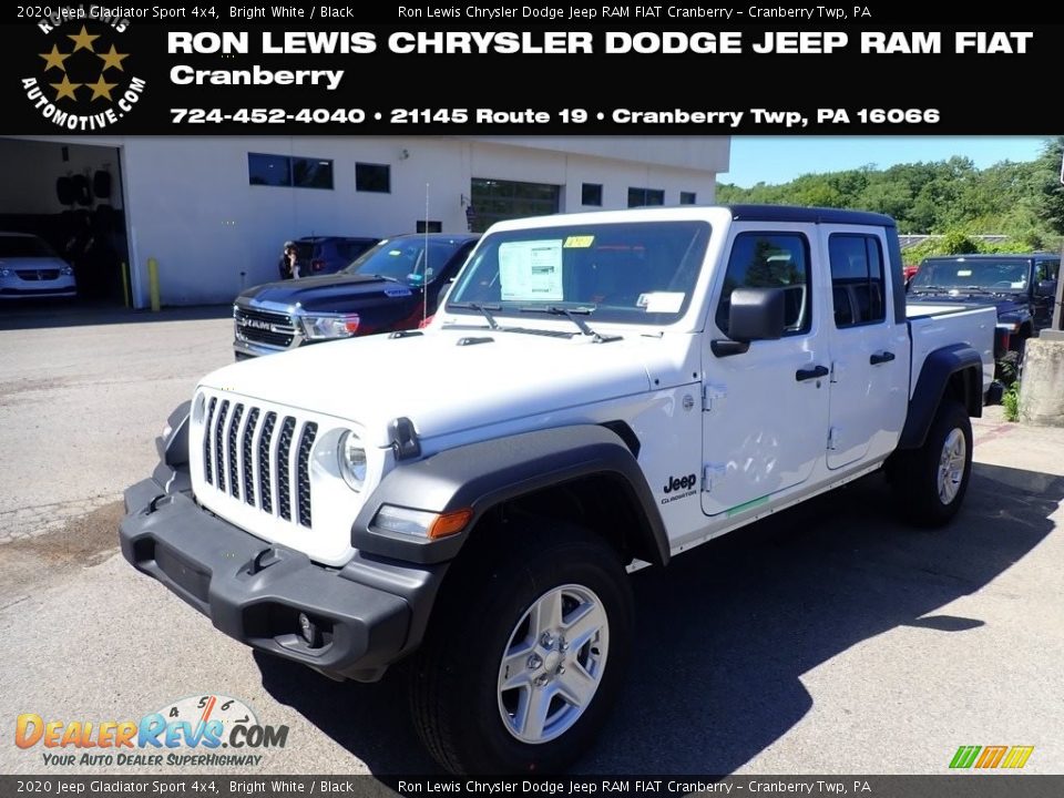 2020 Jeep Gladiator Sport 4x4 Bright White / Black Photo #1