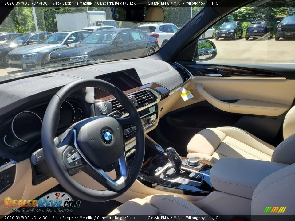 2020 BMW X3 xDrive30i Black Sapphire Metallic / Canberra Beige/Black Photo #3