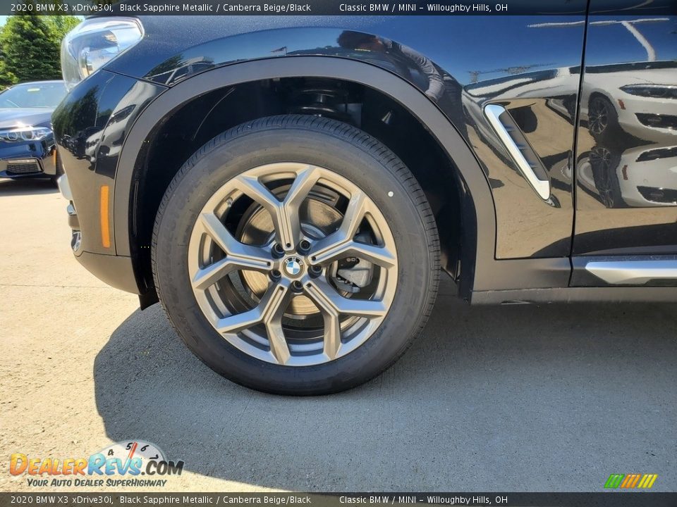2020 BMW X3 xDrive30i Black Sapphire Metallic / Canberra Beige/Black Photo #5