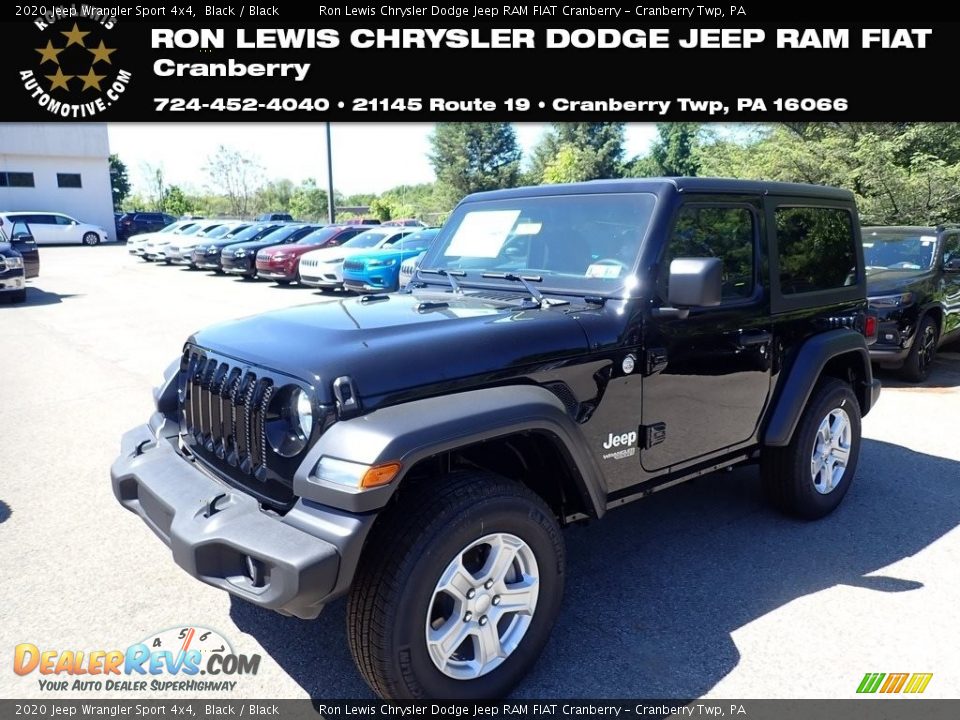 2020 Jeep Wrangler Sport 4x4 Black / Black Photo #1