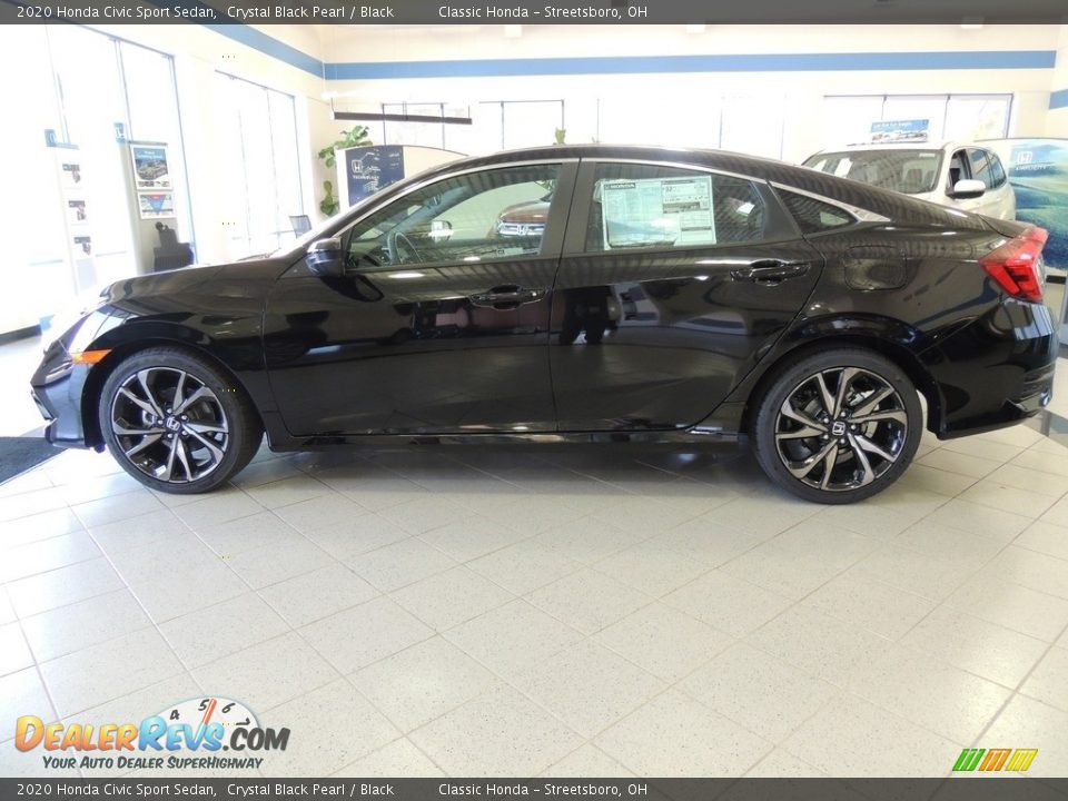 2020 Honda Civic Sport Sedan Crystal Black Pearl / Black Photo #8
