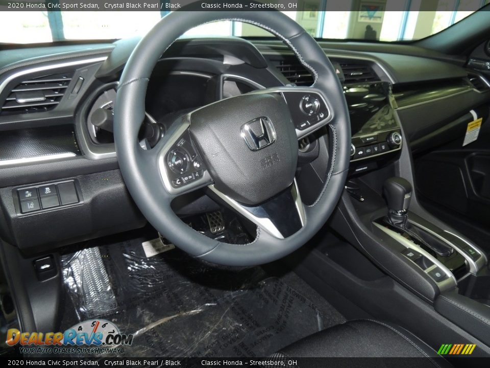 2020 Honda Civic Sport Sedan Crystal Black Pearl / Black Photo #11