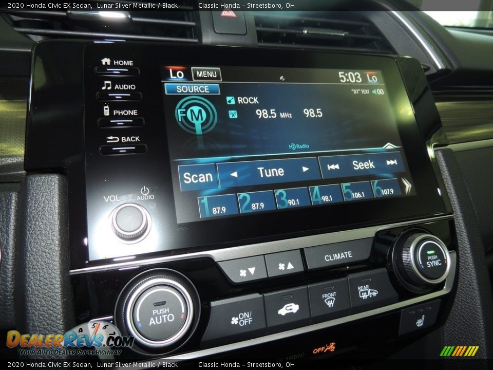 2020 Honda Civic EX Sedan Lunar Silver Metallic / Black Photo #15