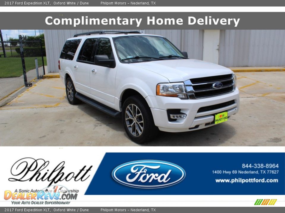 2017 Ford Expedition XLT Oxford White / Dune Photo #1