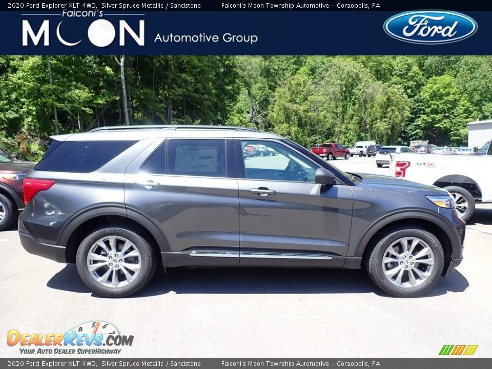 2020 Ford Explorer XLT 4WD Silver Spruce Metallic / Sandstone Photo #1