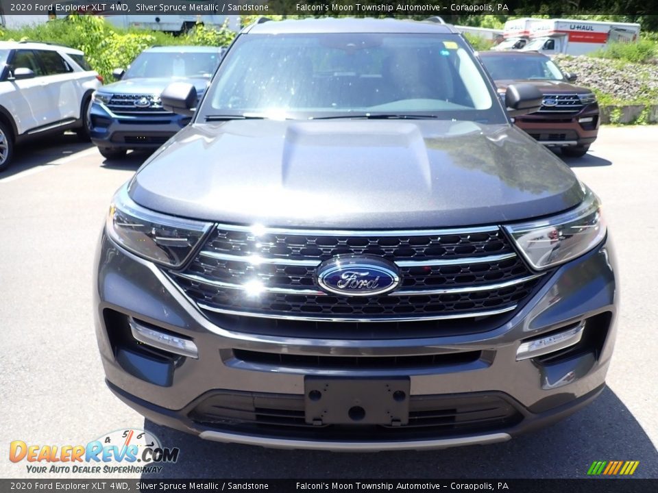 2020 Ford Explorer XLT 4WD Silver Spruce Metallic / Sandstone Photo #4