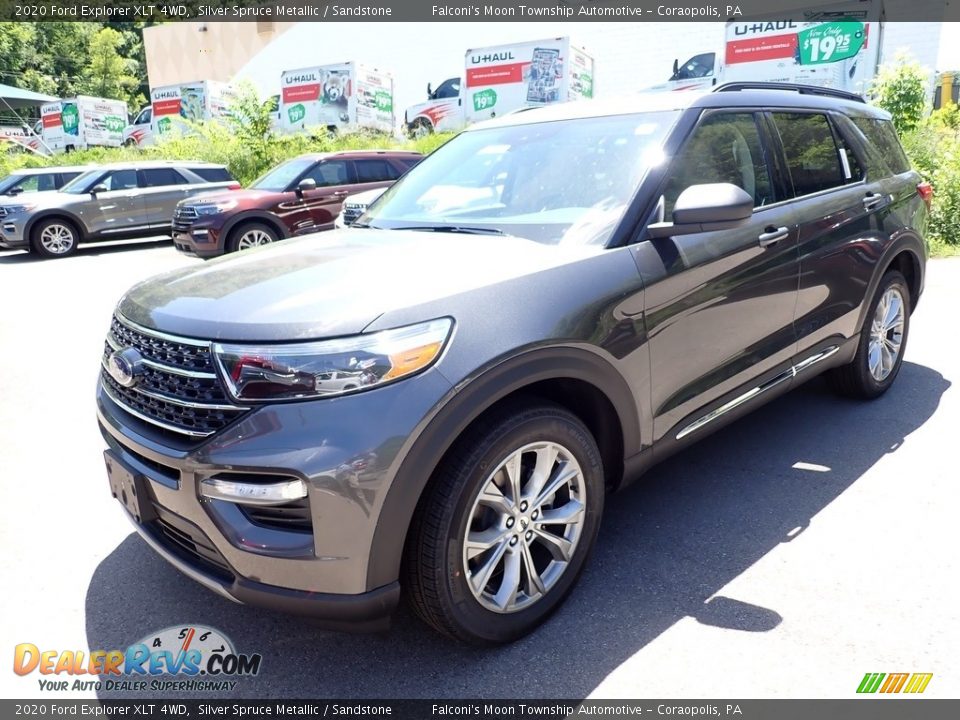 2020 Ford Explorer XLT 4WD Silver Spruce Metallic / Sandstone Photo #5
