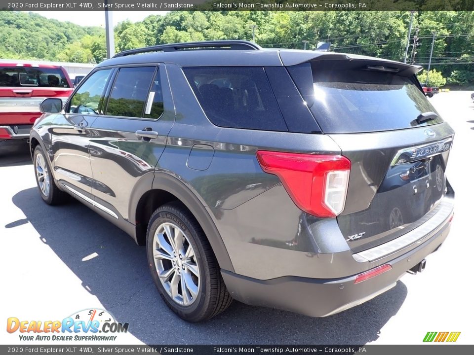 2020 Ford Explorer XLT 4WD Silver Spruce Metallic / Sandstone Photo #6