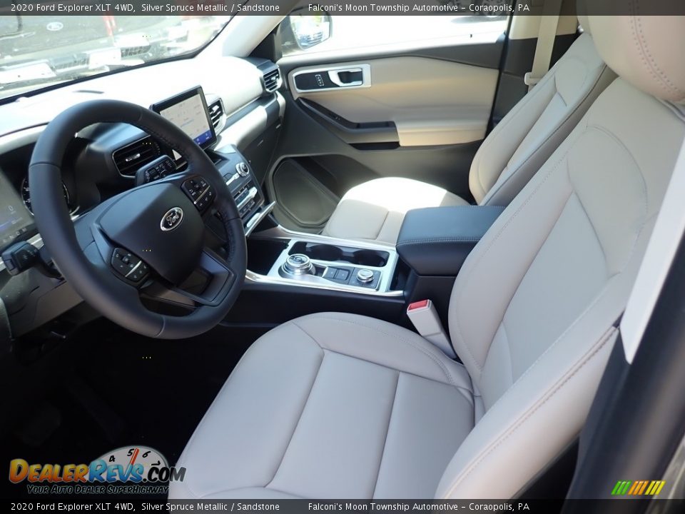 2020 Ford Explorer XLT 4WD Silver Spruce Metallic / Sandstone Photo #10