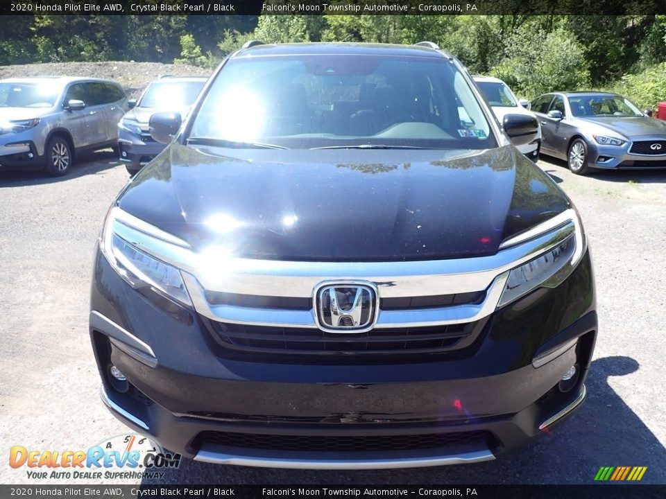 2020 Honda Pilot Elite AWD Crystal Black Pearl / Black Photo #9