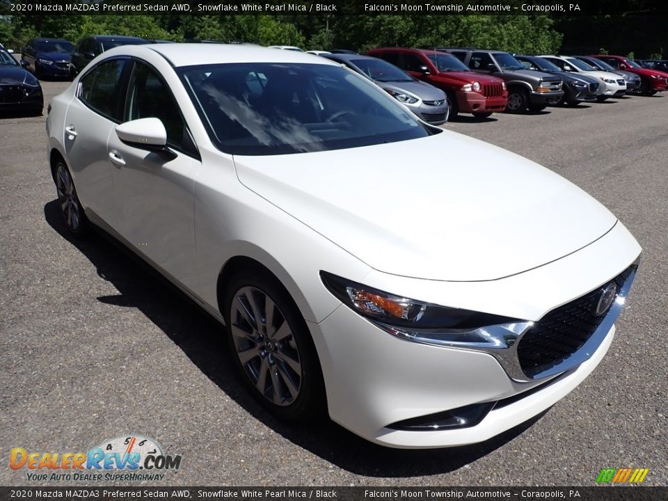 2020 Mazda MAZDA3 Preferred Sedan AWD Snowflake White Pearl Mica / Black Photo #3