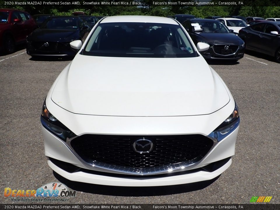 2020 Mazda MAZDA3 Preferred Sedan AWD Snowflake White Pearl Mica / Black Photo #4