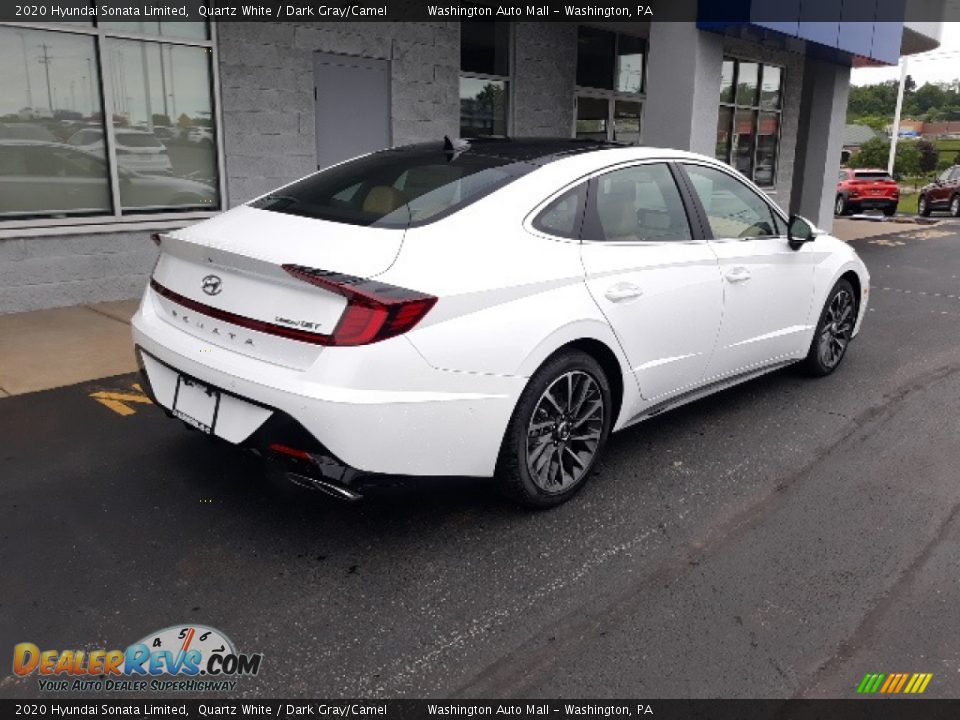 2020 Hyundai Sonata Limited Quartz White / Dark Gray/Camel Photo #3