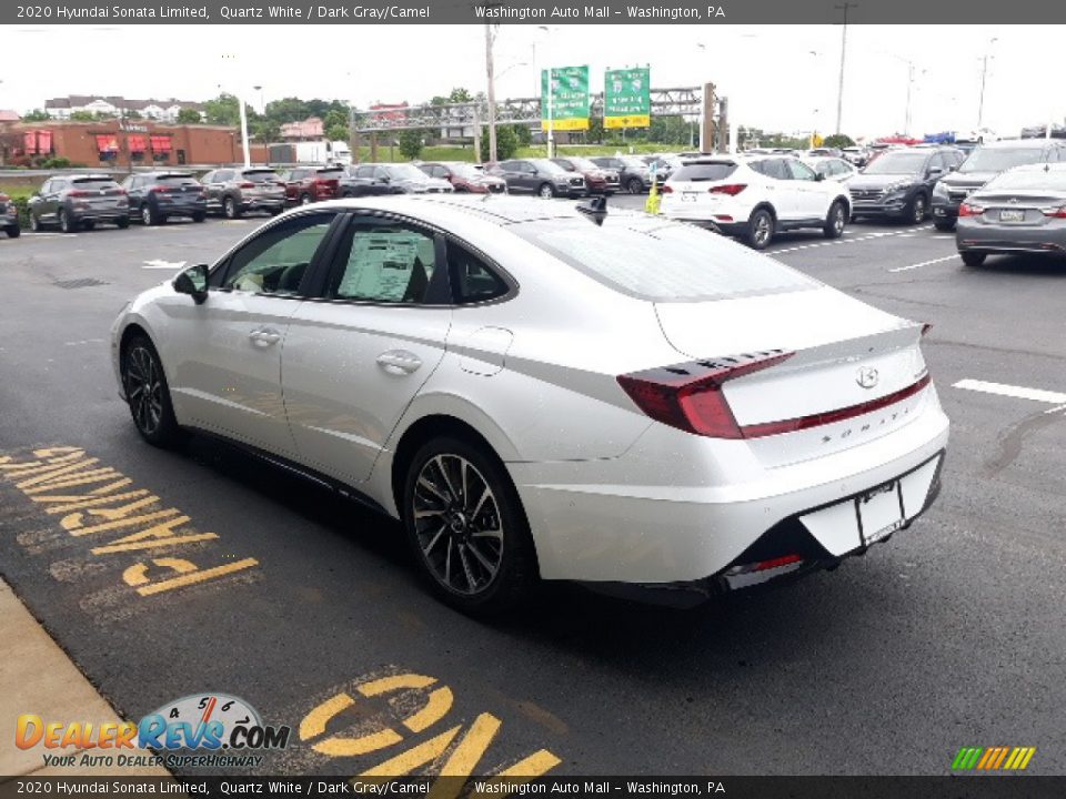 2020 Hyundai Sonata Limited Quartz White / Dark Gray/Camel Photo #5