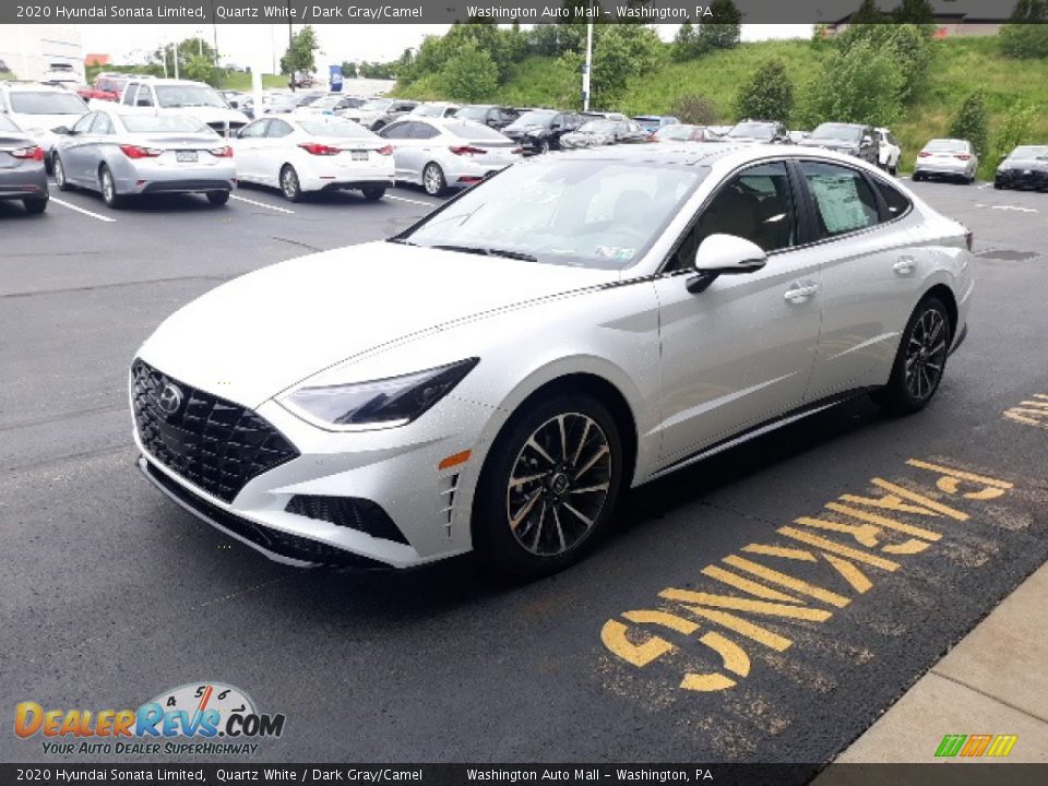 2020 Hyundai Sonata Limited Quartz White / Dark Gray/Camel Photo #6