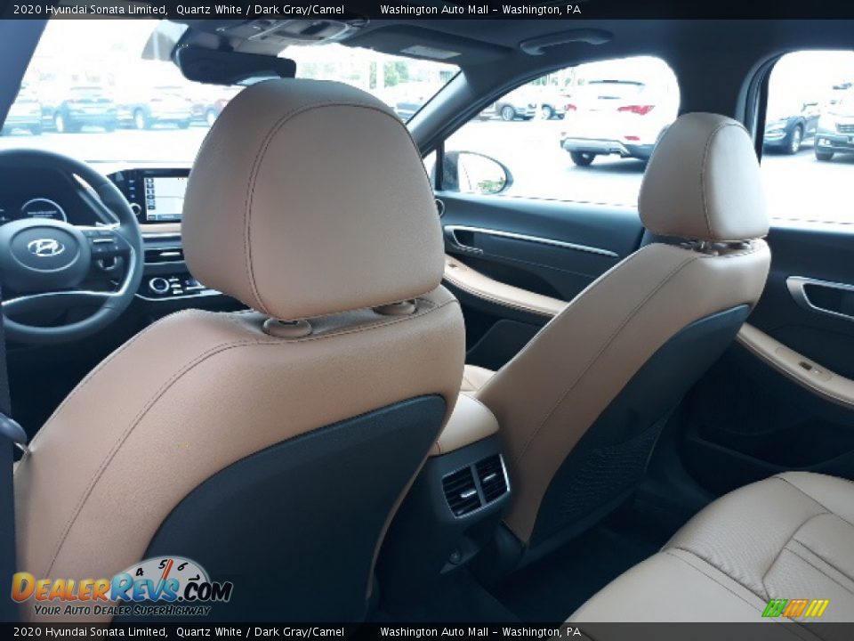 2020 Hyundai Sonata Limited Quartz White / Dark Gray/Camel Photo #34