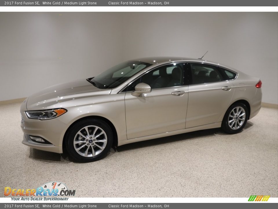 2017 Ford Fusion SE White Gold / Medium Light Stone Photo #3