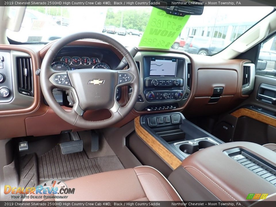 High Country Saddle Interior - 2019 Chevrolet Silverado 2500HD High Country Crew Cab 4WD Photo #22