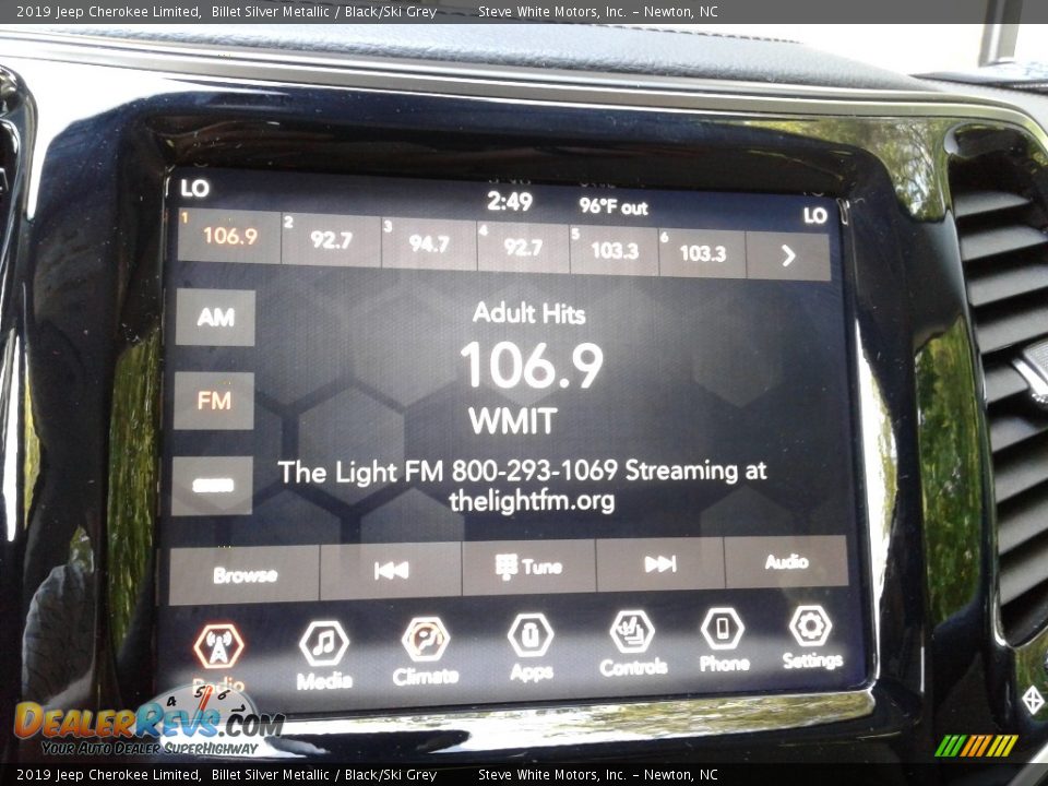 2019 Jeep Cherokee Limited Billet Silver Metallic / Black/Ski Grey Photo #22