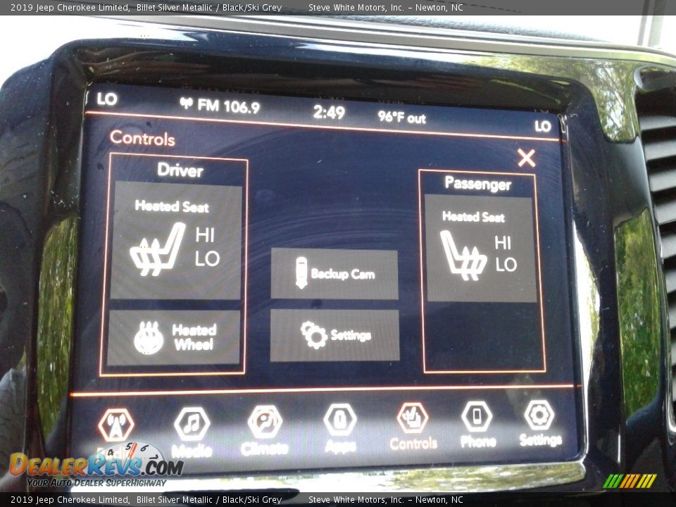 2019 Jeep Cherokee Limited Billet Silver Metallic / Black/Ski Grey Photo #23