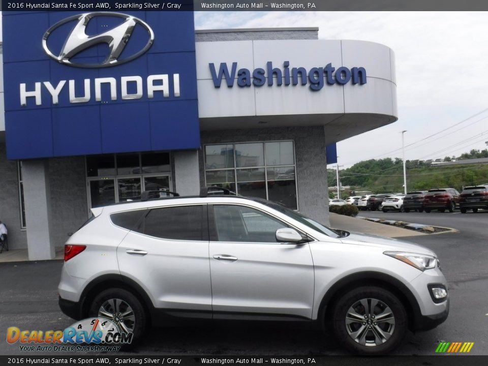 2016 Hyundai Santa Fe Sport AWD Sparkling Silver / Gray Photo #2