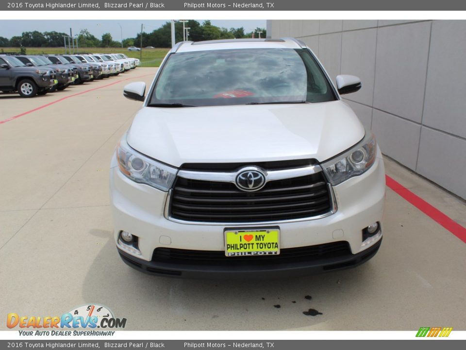 2016 Toyota Highlander Limited Blizzard Pearl / Black Photo #3