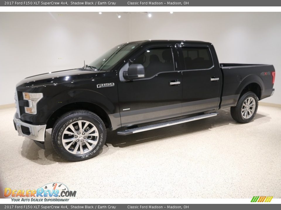2017 Ford F150 XLT SuperCrew 4x4 Shadow Black / Earth Gray Photo #3