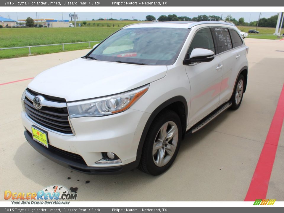 2016 Toyota Highlander Limited Blizzard Pearl / Black Photo #4