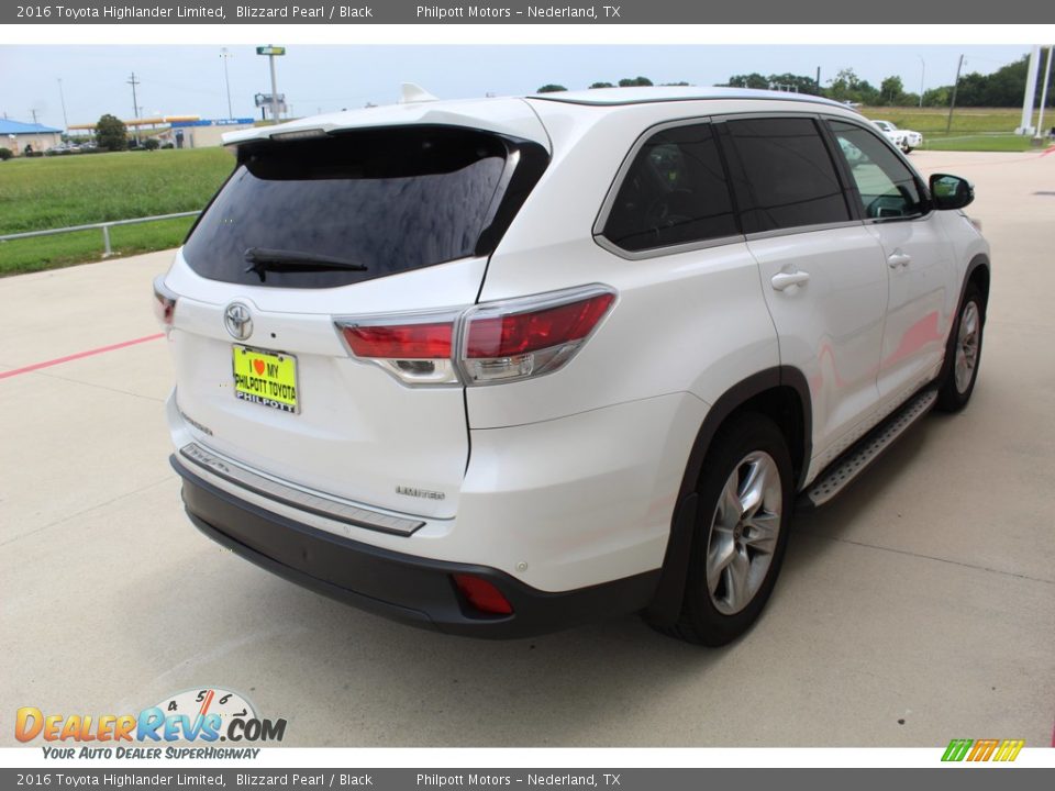 2016 Toyota Highlander Limited Blizzard Pearl / Black Photo #8