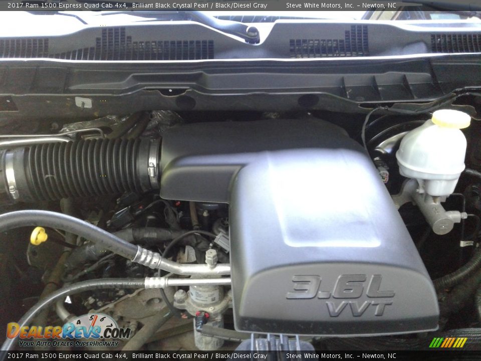 2017 Ram 1500 Express Quad Cab 4x4 Brilliant Black Crystal Pearl / Black/Diesel Gray Photo #7