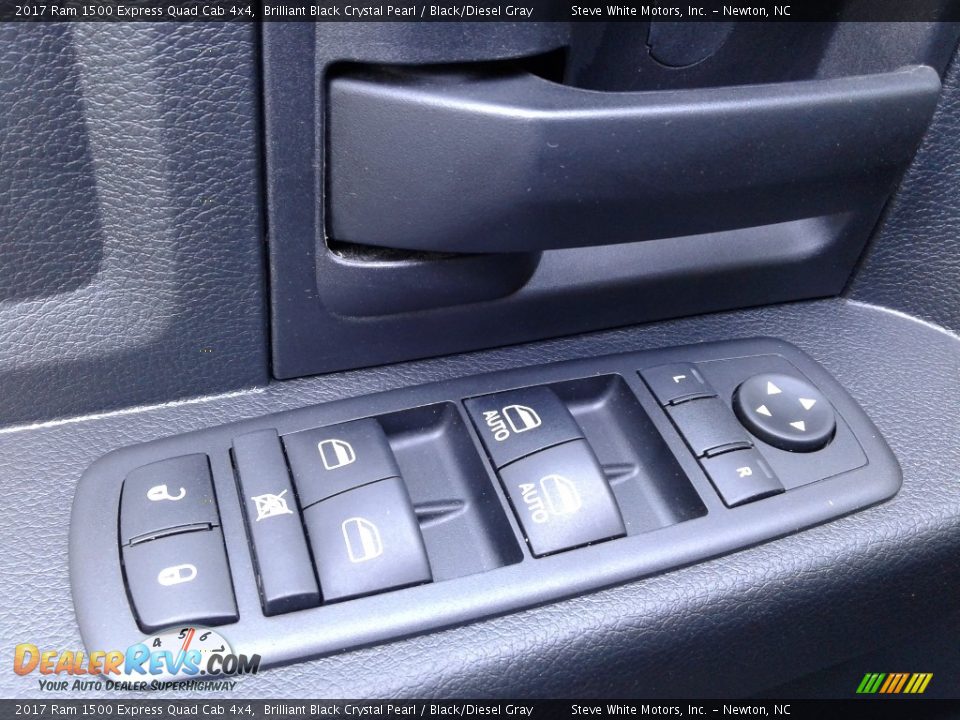 2017 Ram 1500 Express Quad Cab 4x4 Brilliant Black Crystal Pearl / Black/Diesel Gray Photo #9